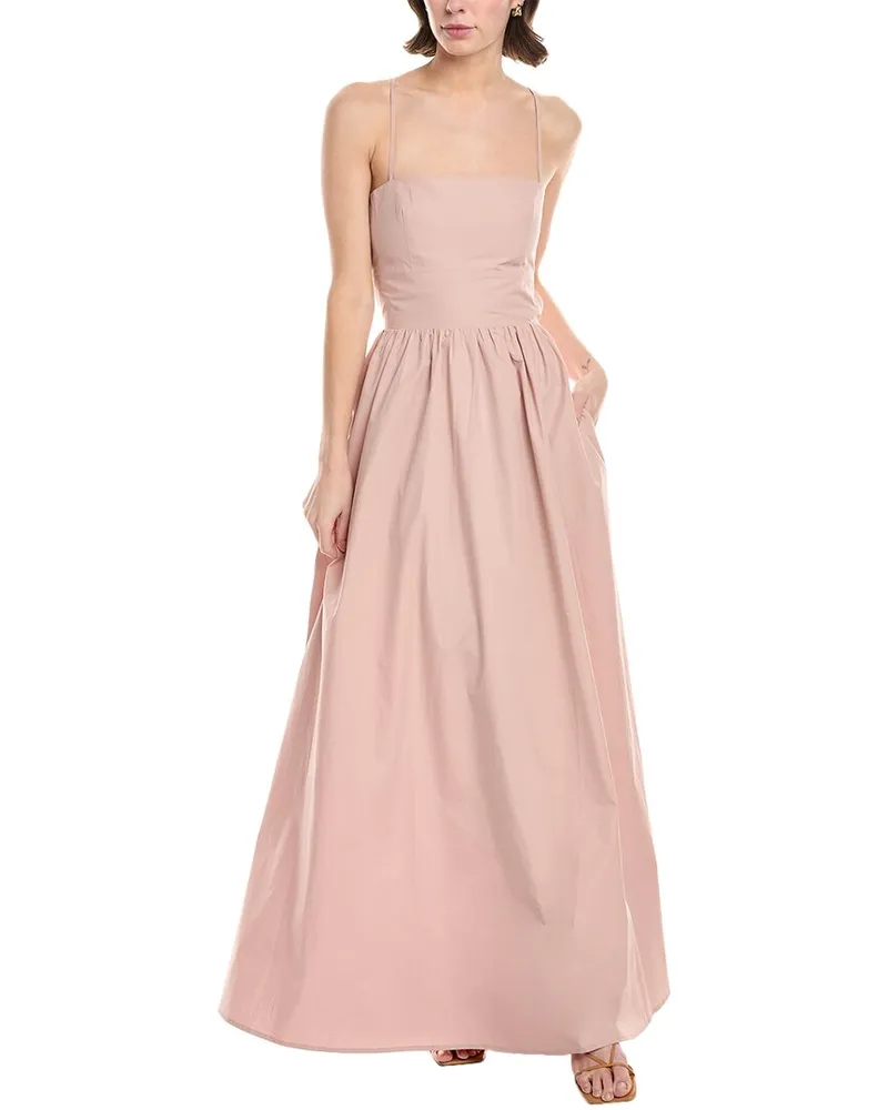 Susana Monaco Poplin Open Back Maxi Dress Nocolor