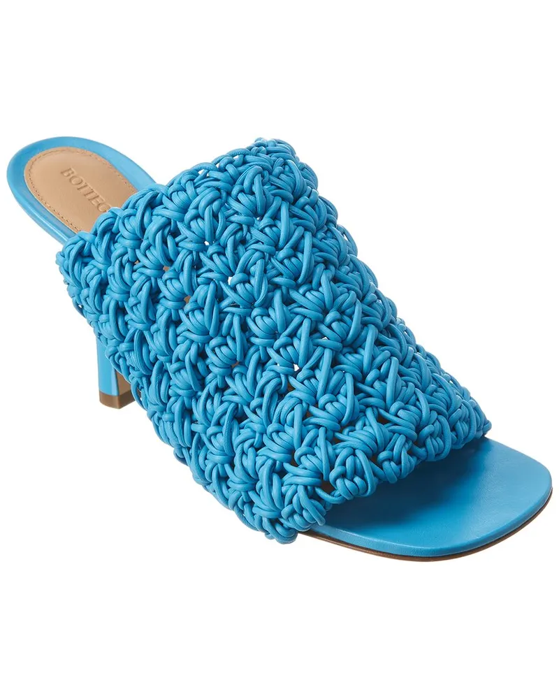 Bottega Veneta The Board Leather Sandal Blue