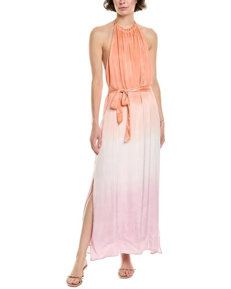 Bella Dahl Smocked Waist Halter Maxi Dress Pink