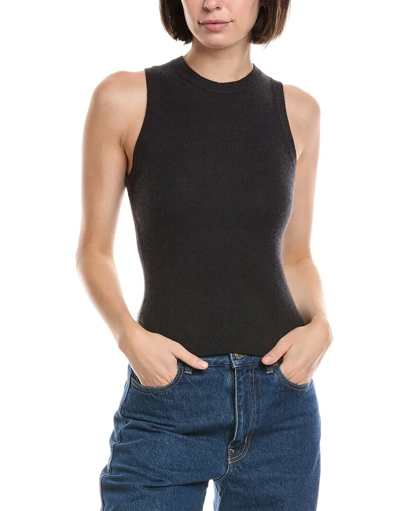 Vince Cashmere & Silk-Blend Sweater Tank Black