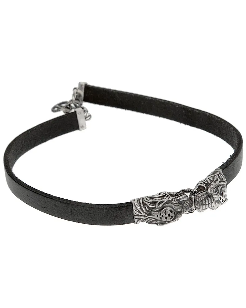 Gucci Silver Tiger Heads Small Necklace Nocolor
