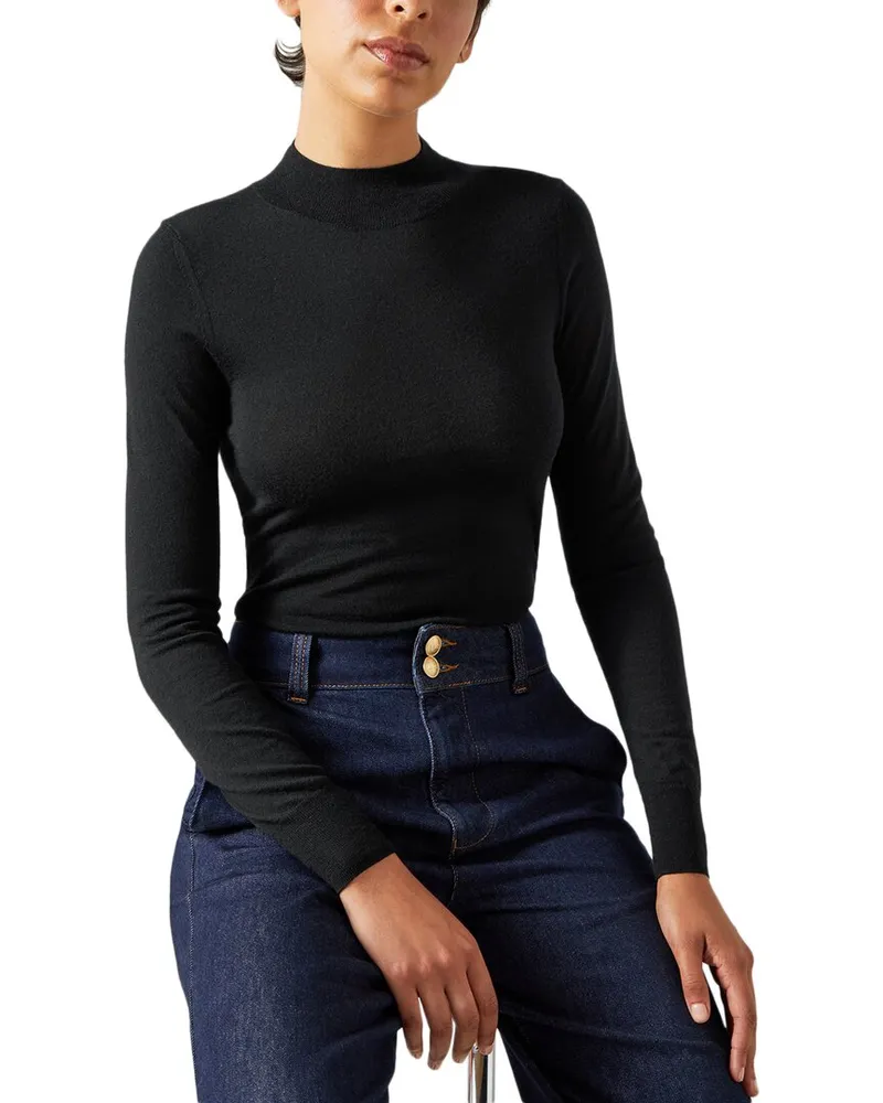 L.K.Bennett  Ellie Knitted Wool Top Black