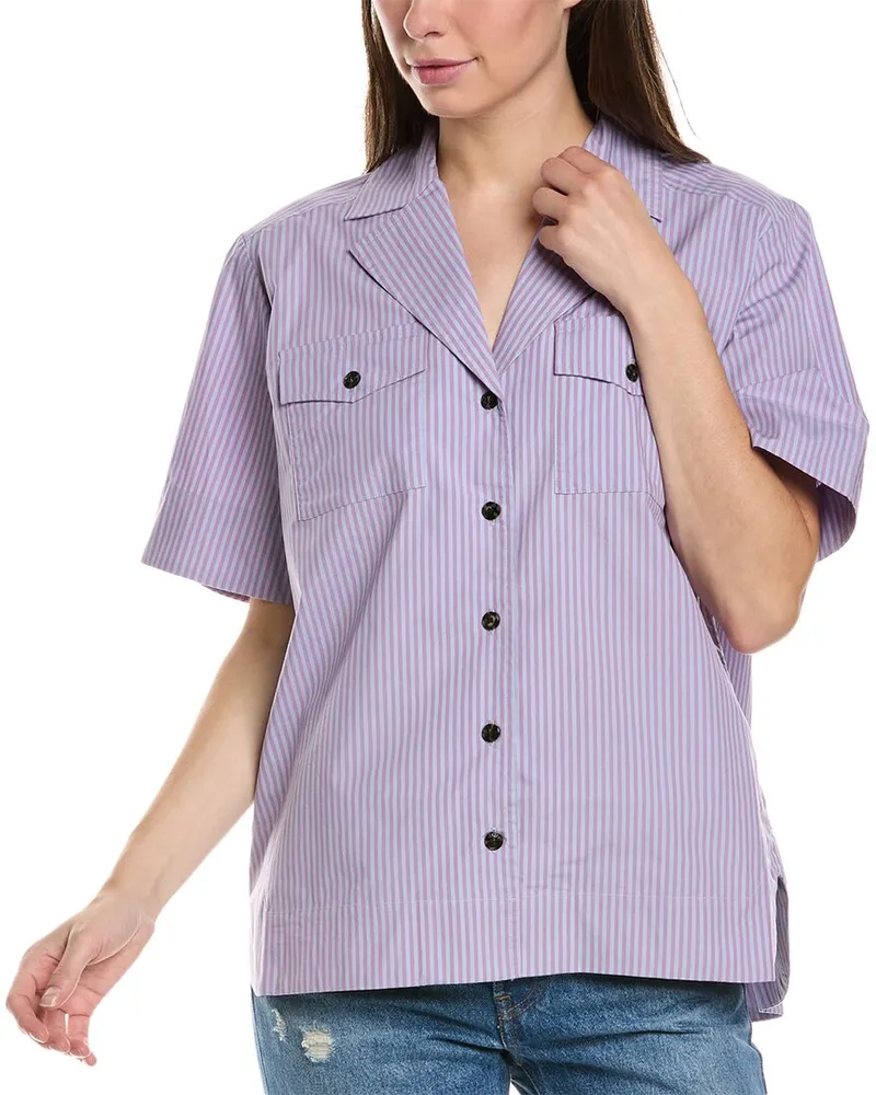 Ganni Boxy Shirt Purple