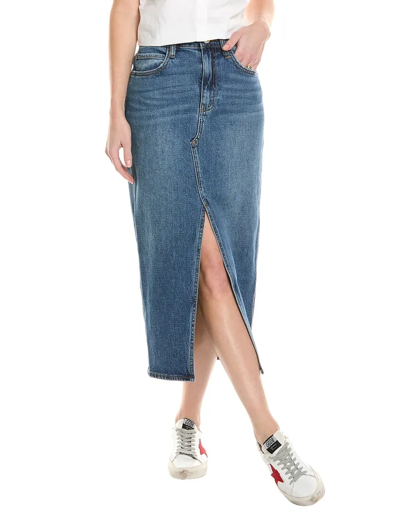 HUDSON Jeans Reconstructed Midi Skirt Blue