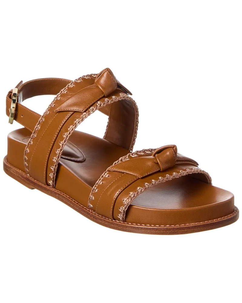 Alexandre Birman Regina Sport Leather Sandal Brown