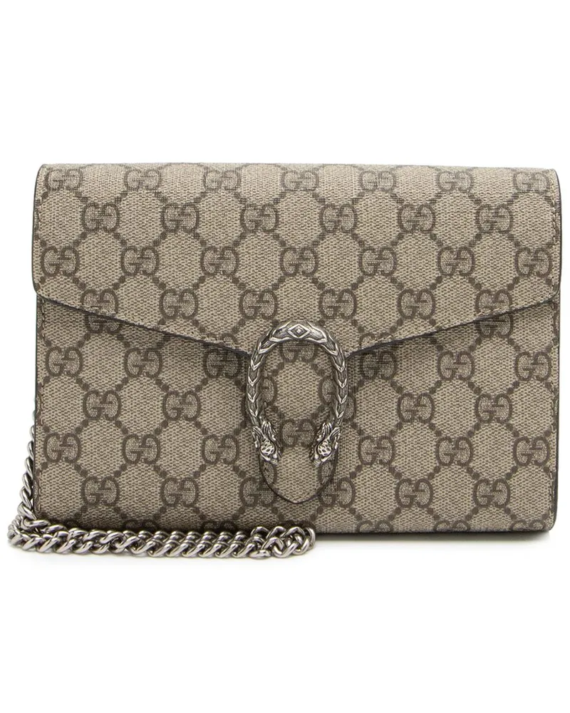 Gucci Brown GG Supreme Canvas Dionysus Chain Wallet (Authentic Pre-Loved Nocolor