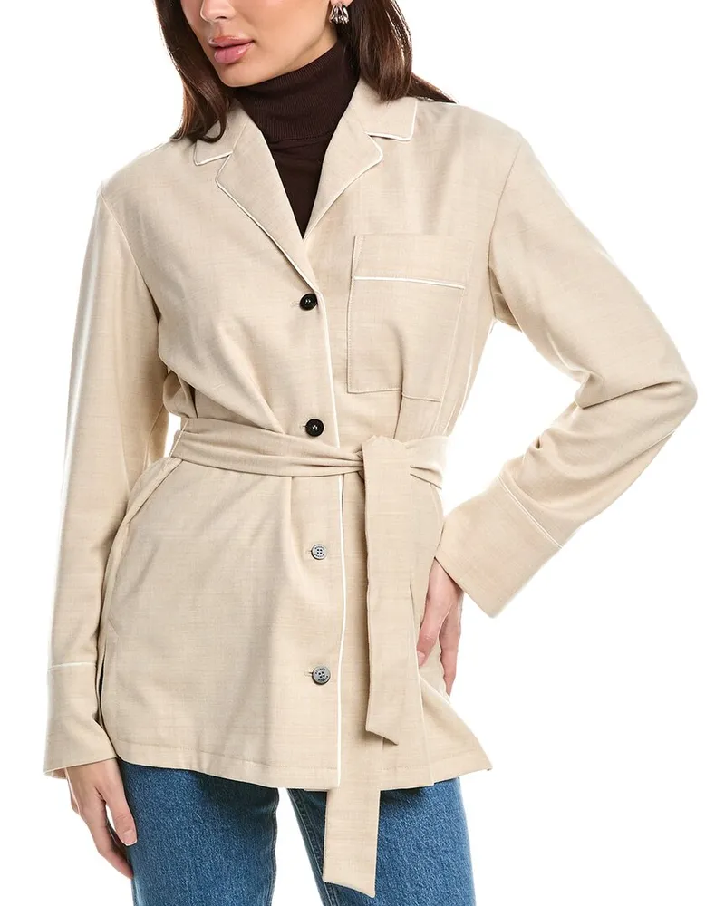 Bogner Melissa Wool-Blend Blazer Beige