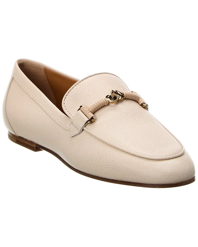 TOD'S TOD’s Chain-Link Leather Loafer White