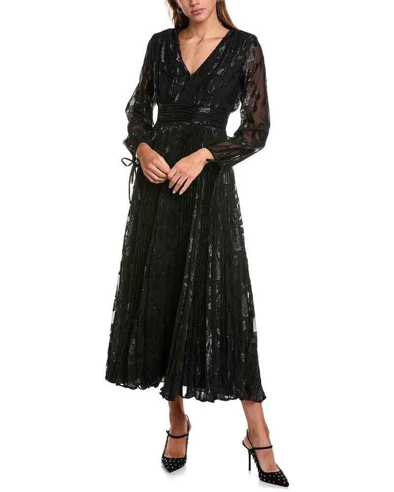 taylor Glitter A-Line Dress Black