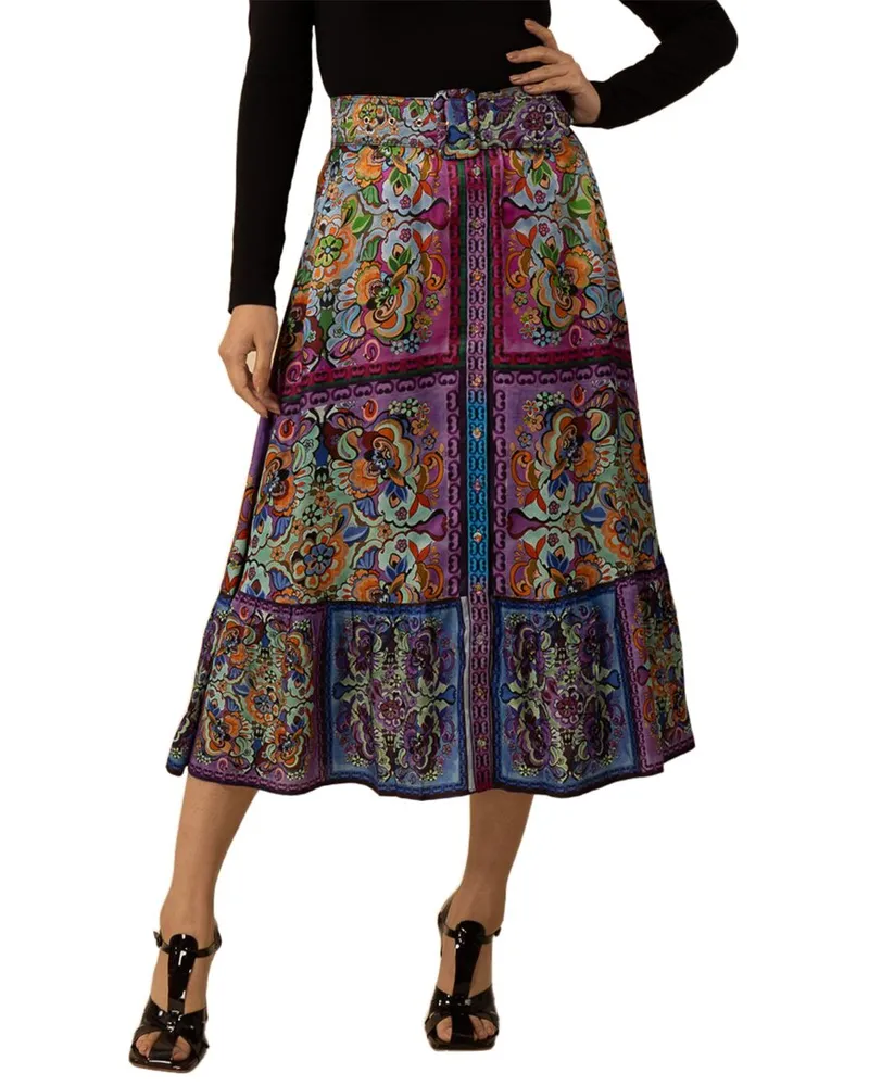 Hale Bob Silk-Blend Skirt Nocolor