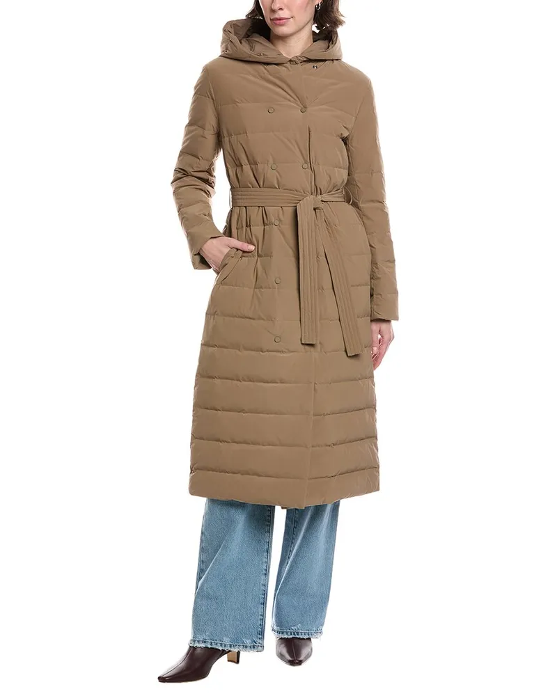 Theory Double Puffer Brown