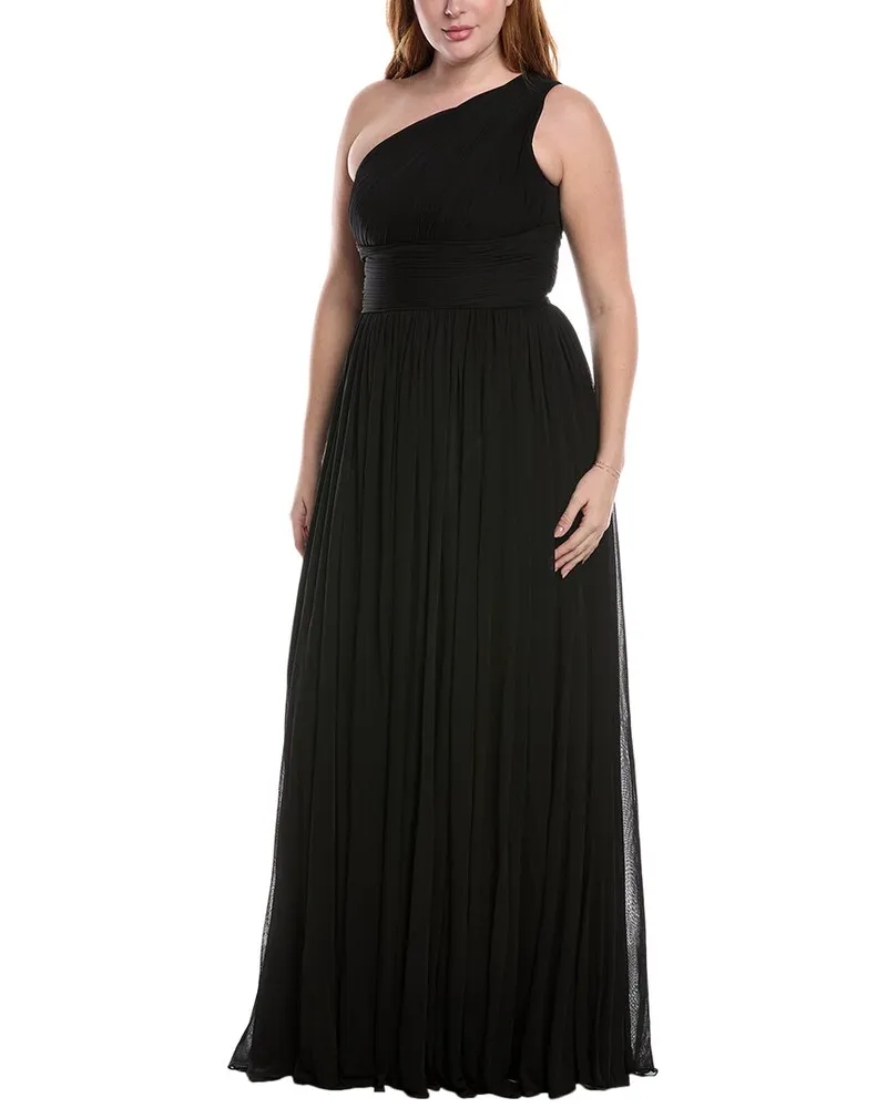 Michael Kors Collection Ruched Chiffon Gown Black