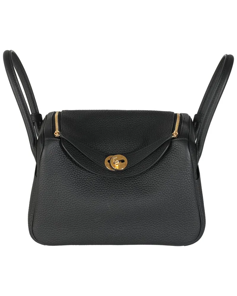 Hermès Black Leather Lindy 26 GHW (Authentic Pre-Loved Nocolor
