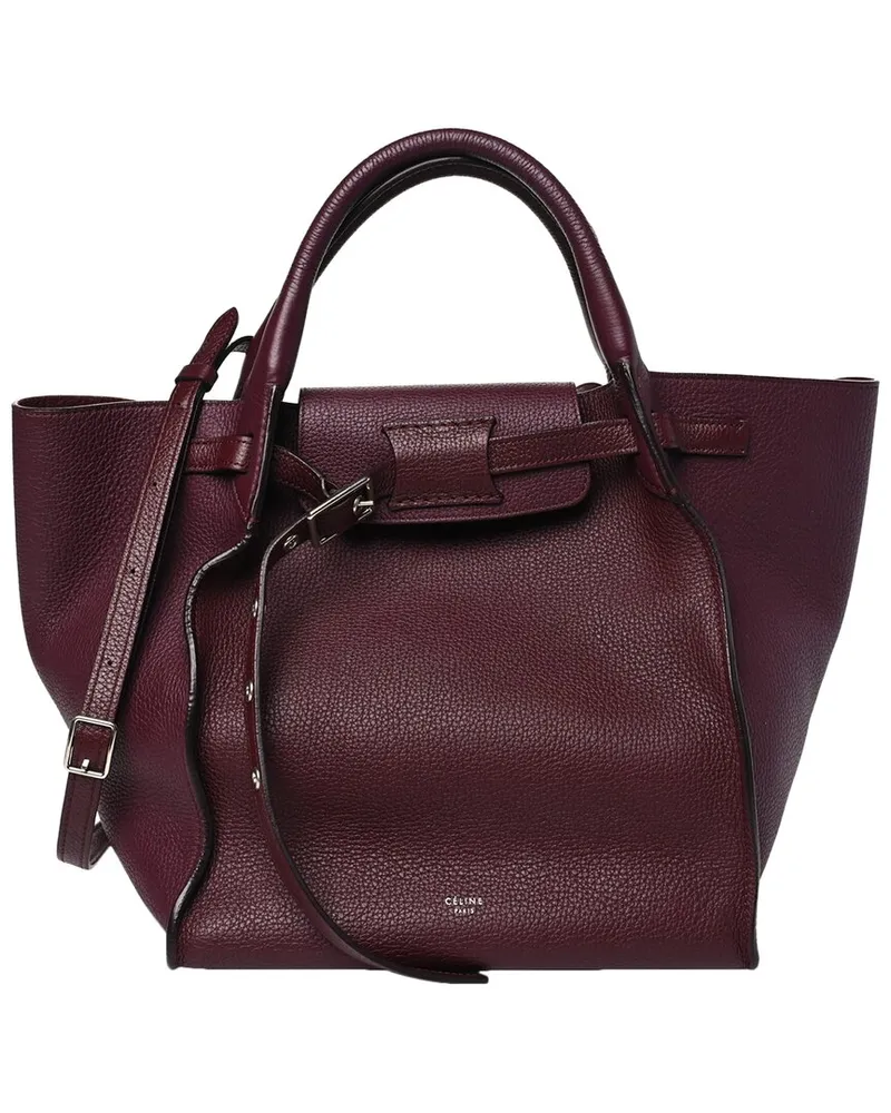 Celine Wine Supple Calfskin Leather Supple Medium Big Bag (Authentic Pre-  Loved Nocolor