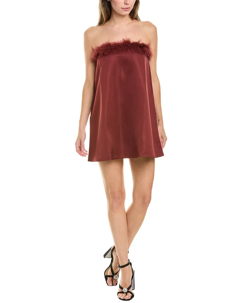 WeWoreWhat Strapless Mini Dress Brown