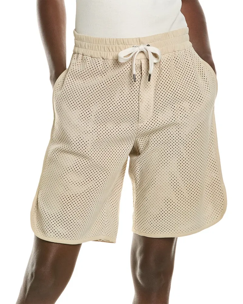 Brunello Cucinelli Suede Short Nocolor