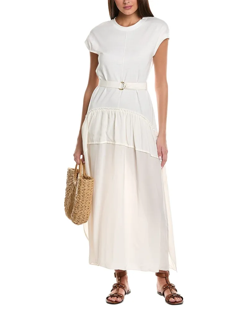 3.1 phillip lim Mixed Media T-Shirt Dress White