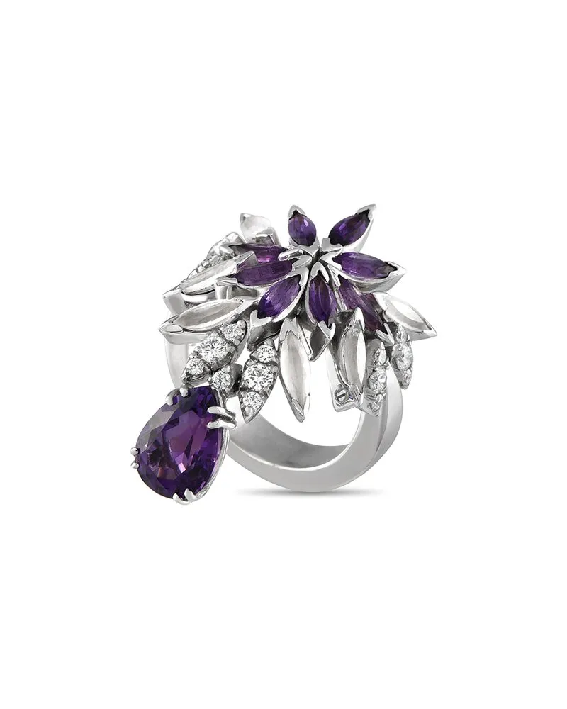 Pasquale Bruni 18K 0.45 ct. tw. Diamond & Amethyst Ring Nocolor
