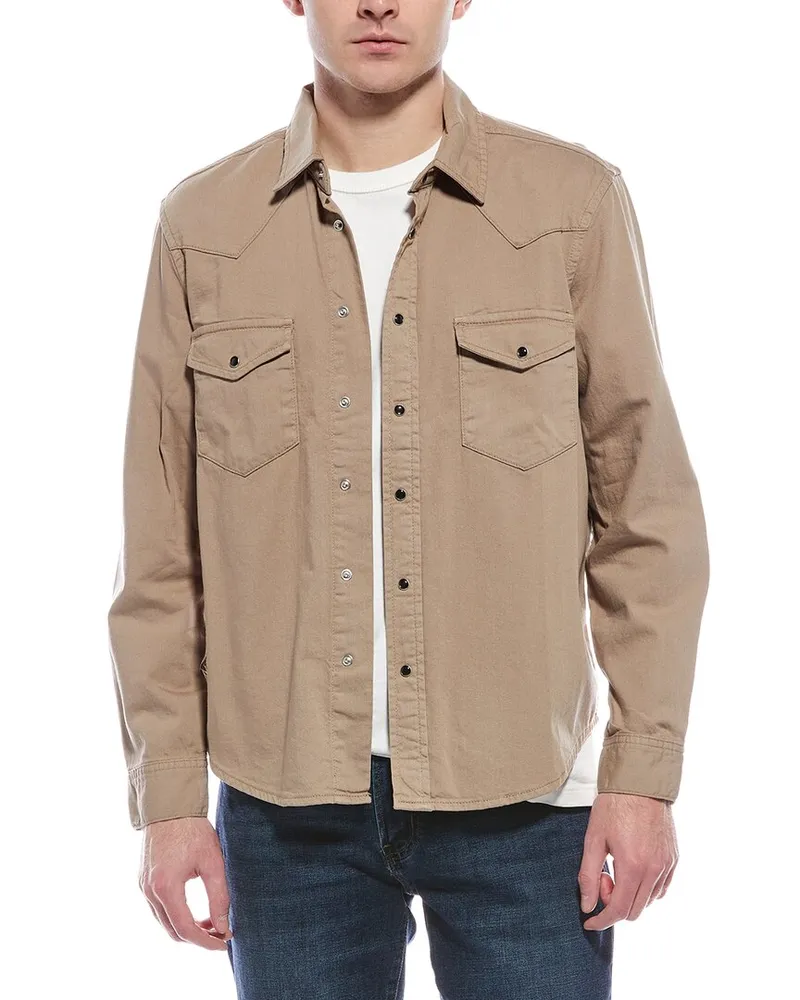 Frame Denim Western Denim Shirt Brown