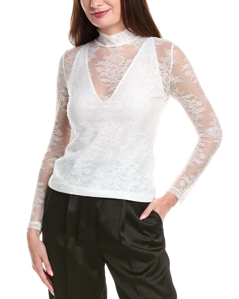 Maje Lace Top White