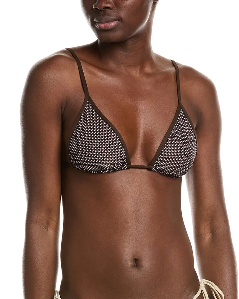 WeWoreWhat Cooper Bikini Top Brown
