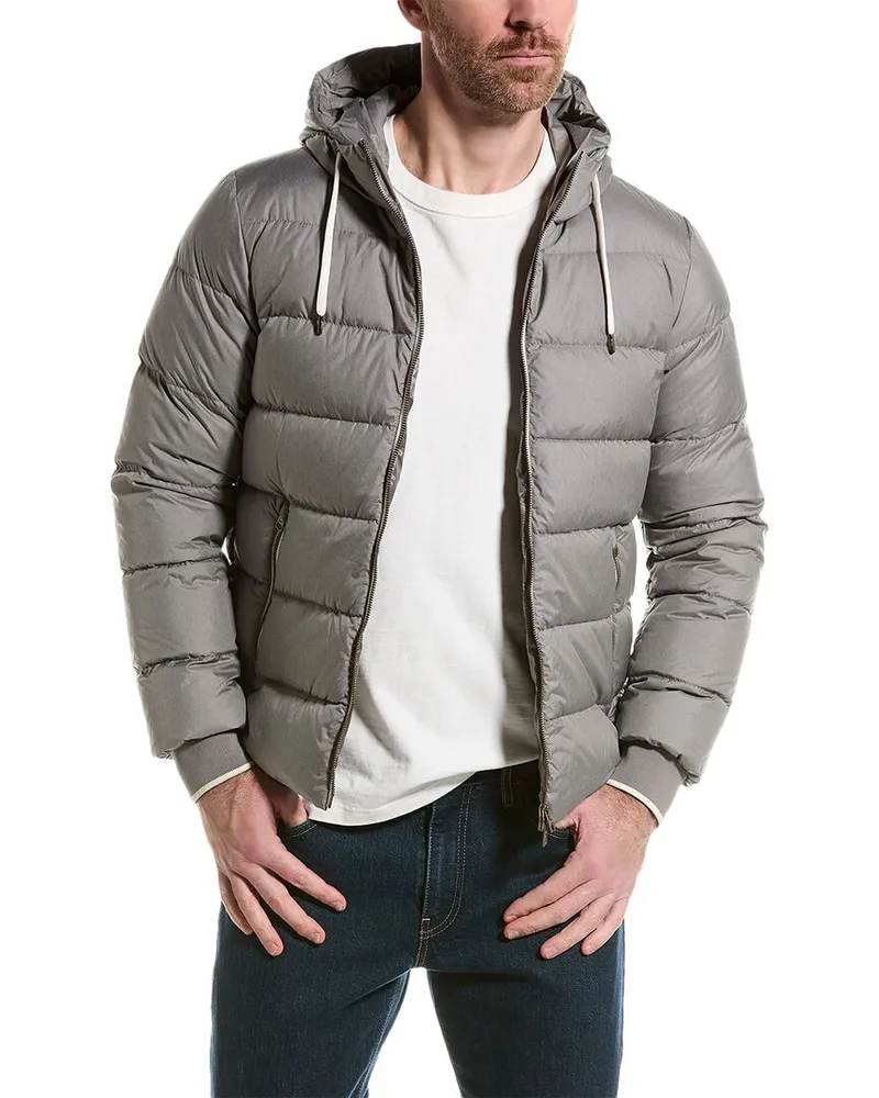 Herno Short Down Jacket Grey