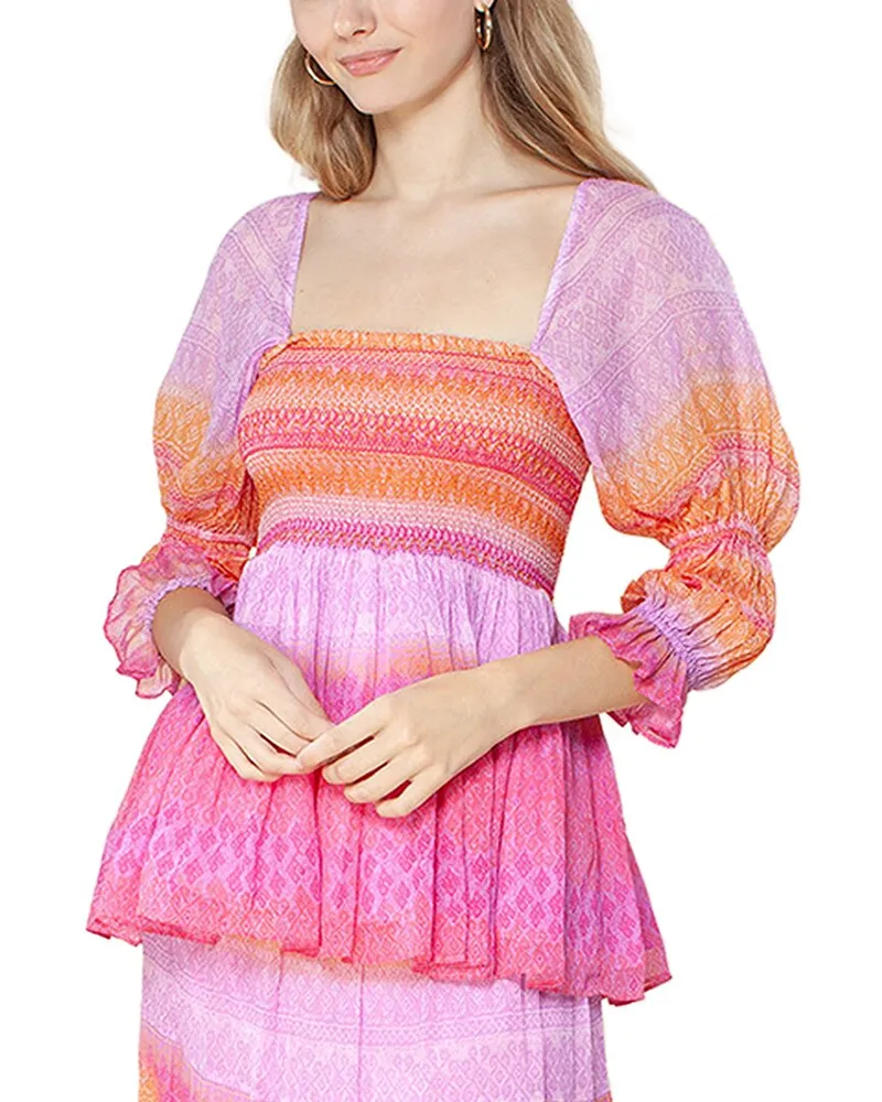 Hale Bob Smocked Top Nocolor