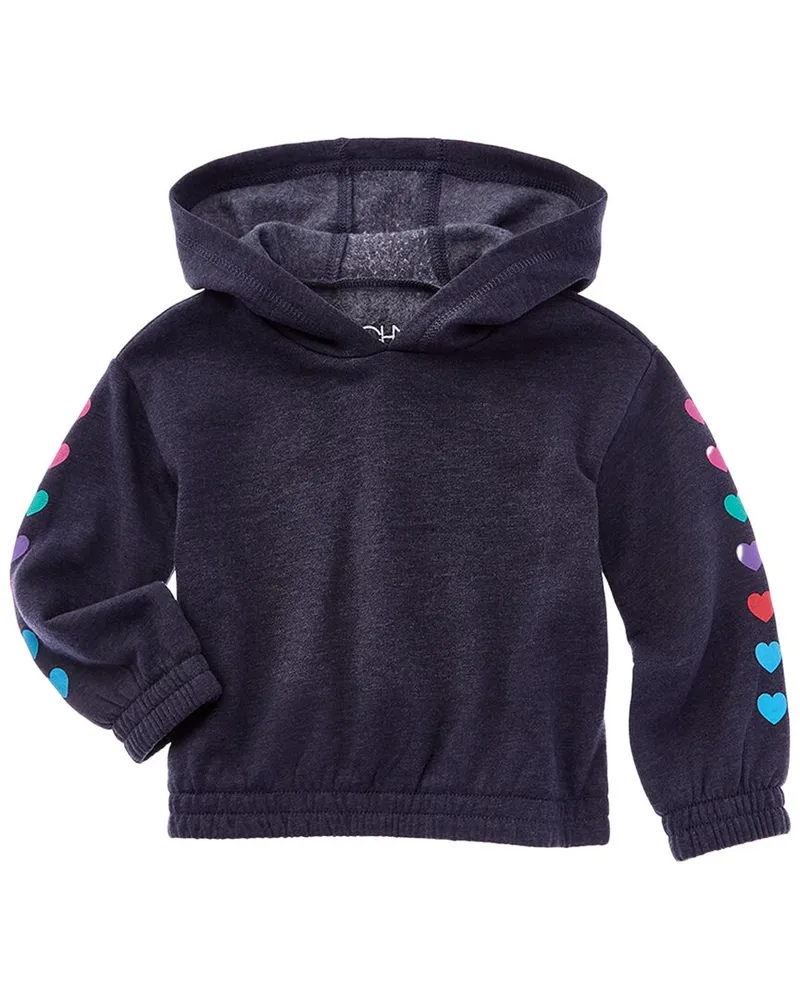 Chaser Cropped Fleece Hoodie Gray