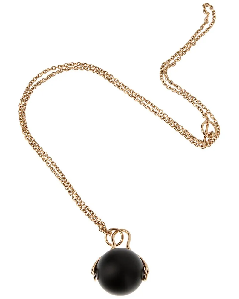 Hermès 18K Rose Gold Horsebit Sautoir Pendant Necklace (Authentic Pre-Loved Nocolor