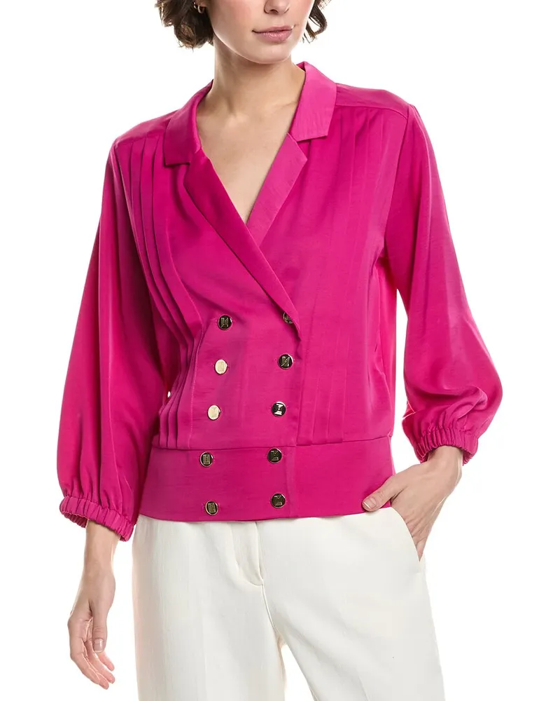 Karl Lagerfeld Button Blouse Purple