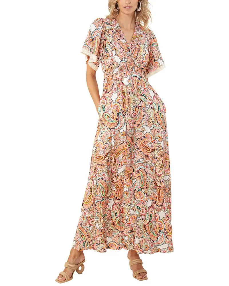 Hale Bob Linen Maxi Dress Nocolor
