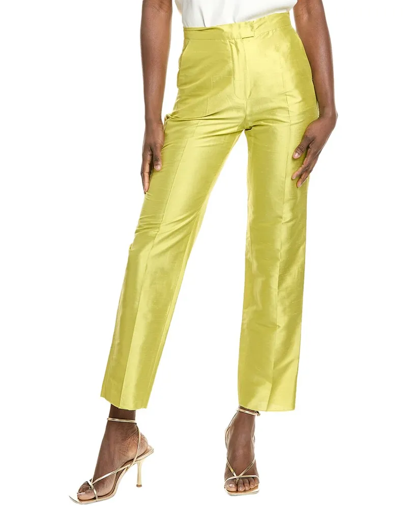 Max Mara Studio Valanga Silk Trouser Green