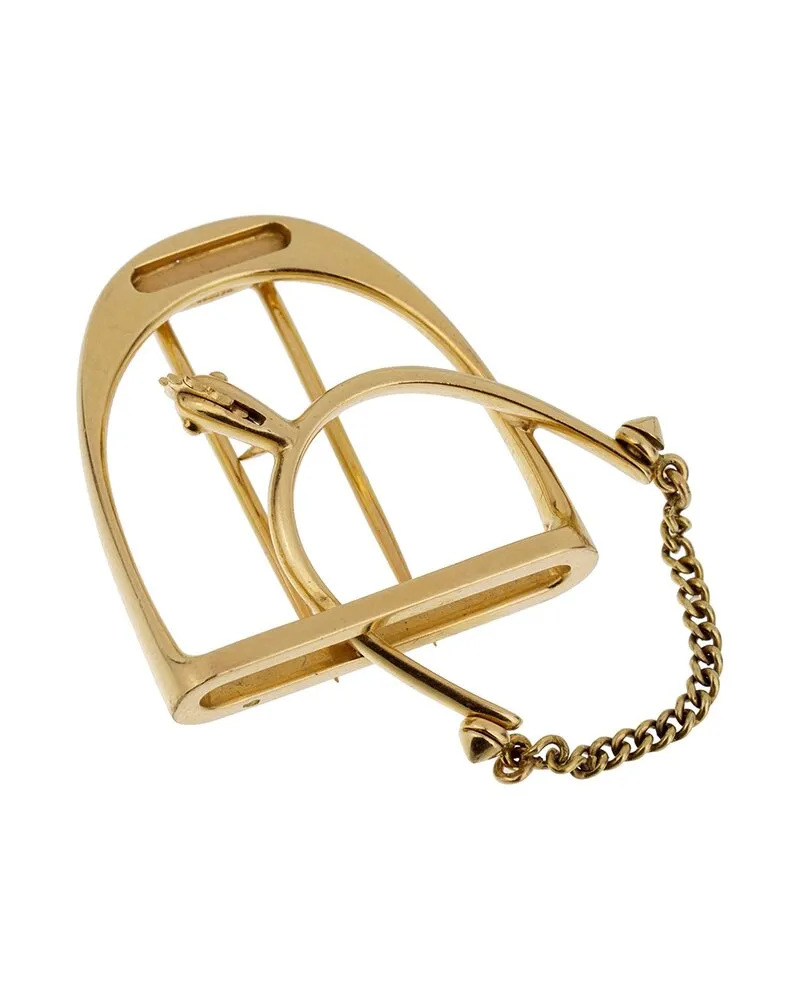 Hermès 18K Stirrub Brooch (Authentic Pre-Loved Nocolor