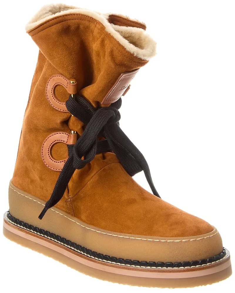 Ferragamo Celeno Suede Boot Nocolor