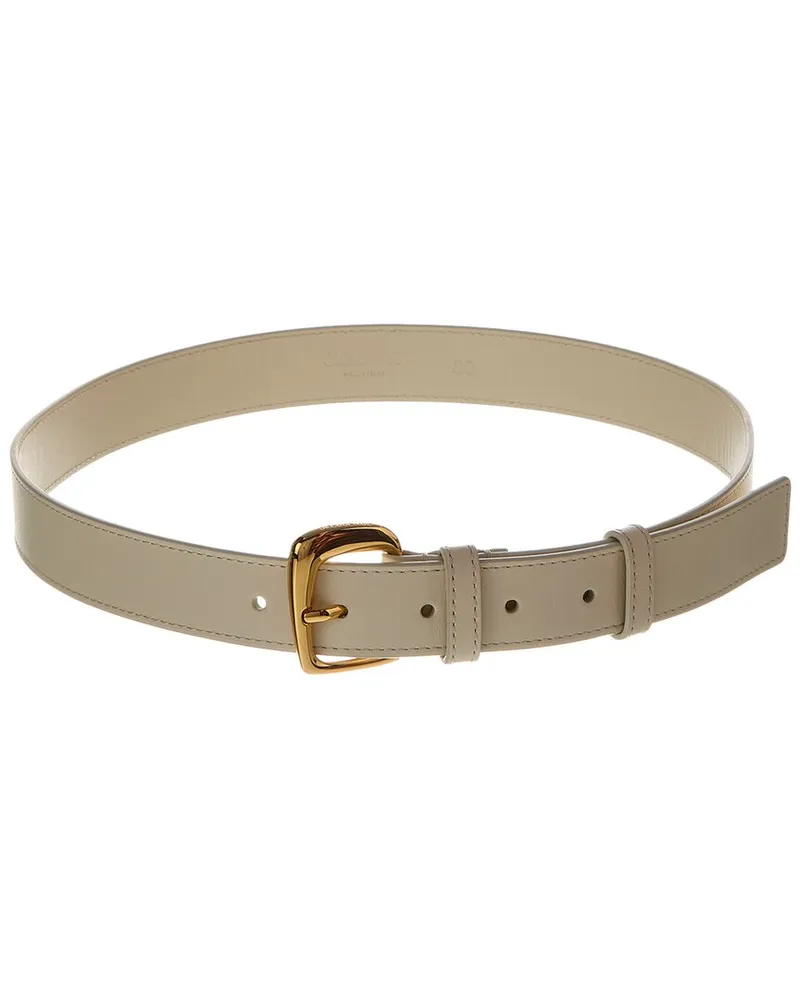 Jacquemus La Ceinture Ovalo Leather Belt White