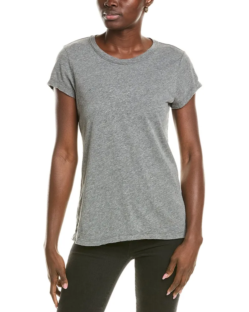 Michael Stars Trudy Rainbow Love T-Shirt Grey