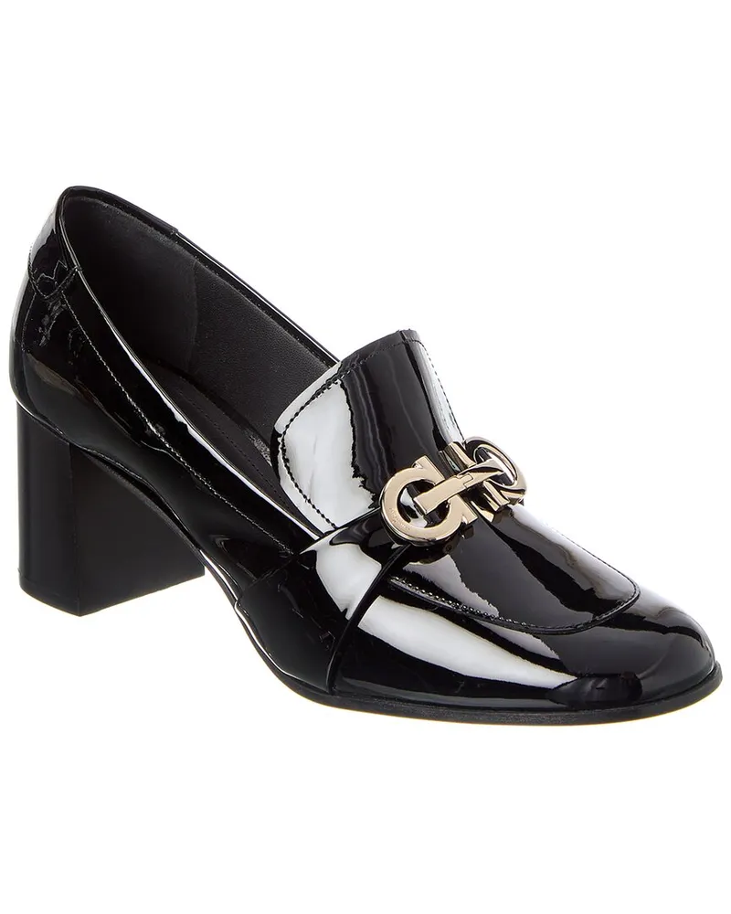 Ferragamo Gancini Patent Pump Black
