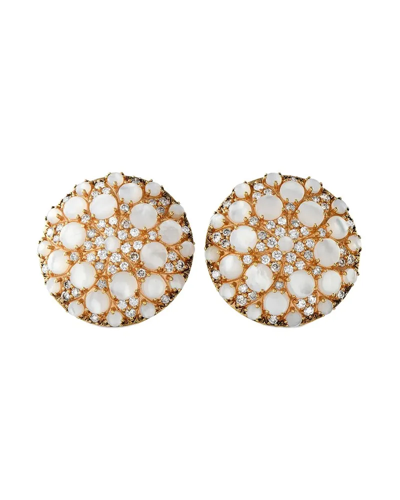 Pasquale Bruni 18K Rose Gold 1.85 ct. tw. Diamond & Mother Of Pearl Earring Nocolor