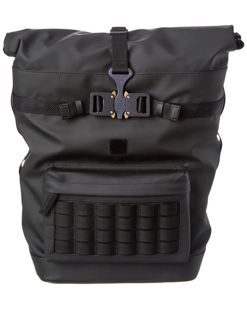 MCM Roll Top Nylon Backpack Black