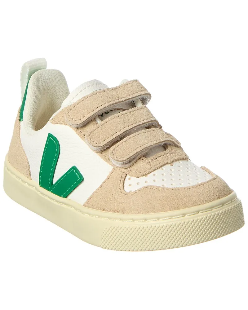 VEJA Small V-10 Leather Sneaker White