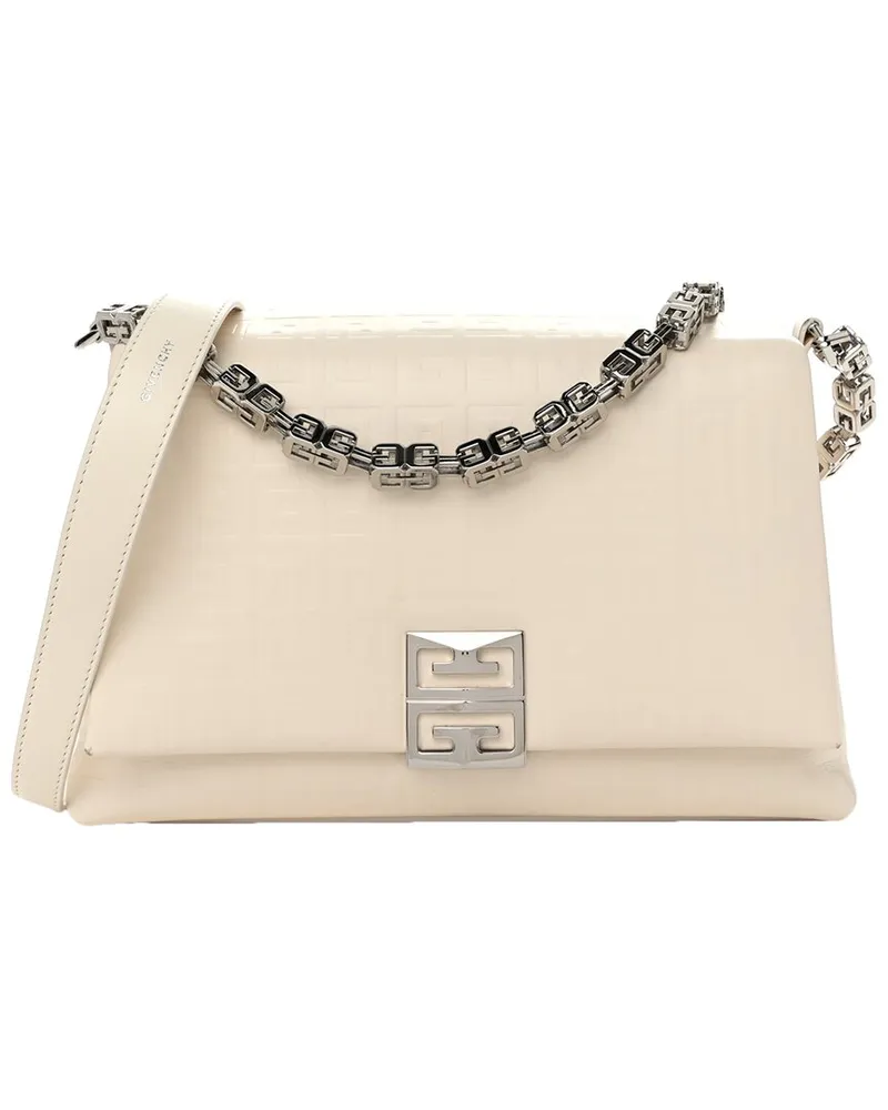 Givenchy Ivory Soft Calf Leather 4G Embossed Shoulder Bag (Authentic Pre-  Loved Nocolor
