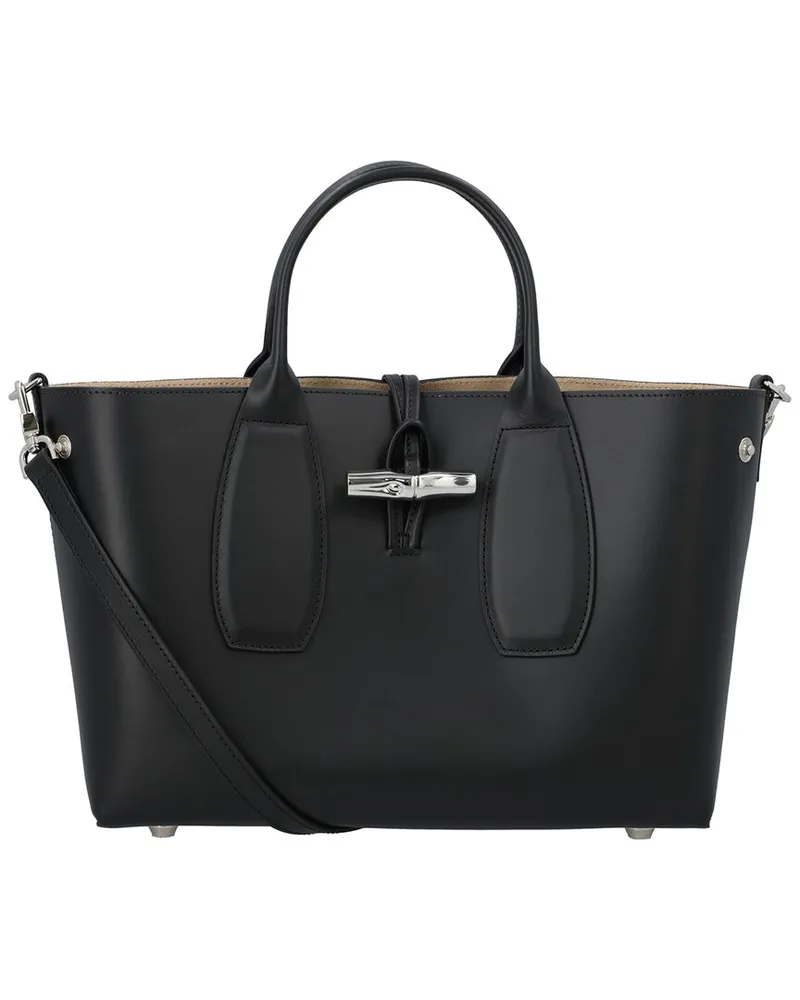 Longchamp Le Roseau XS Leather Handbag Black