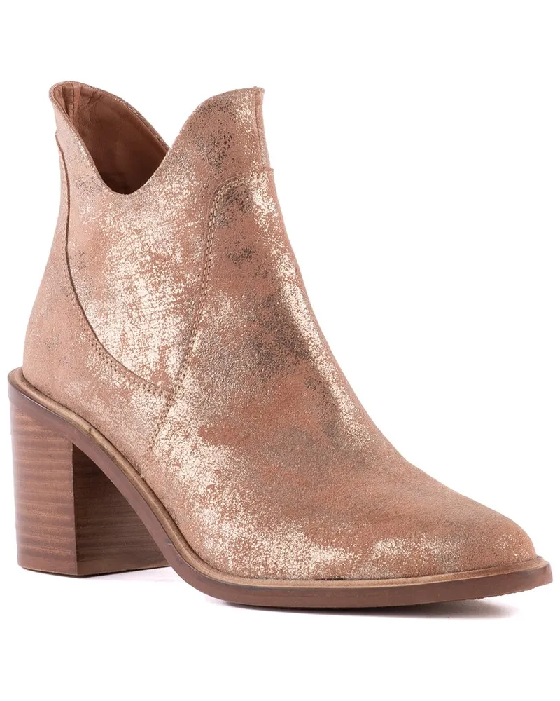 Seychelles Pretty Little Bird Suede Bootie Gold