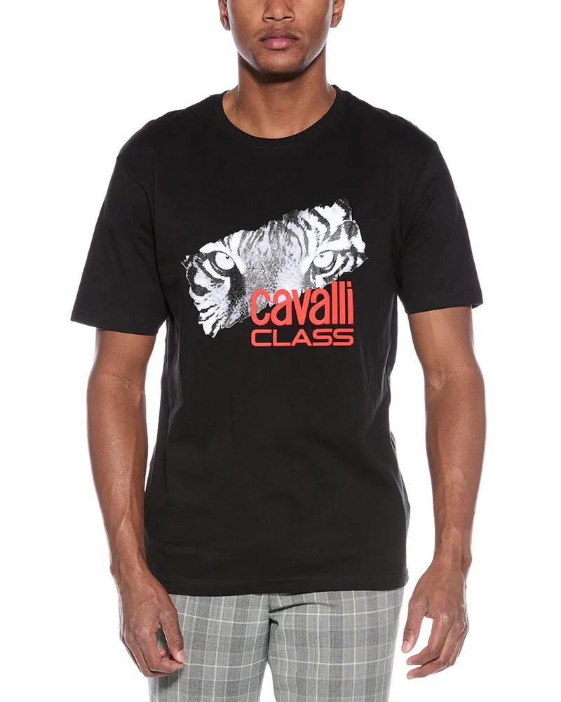 Roberto Cavalli Graphic T-Shirt Black