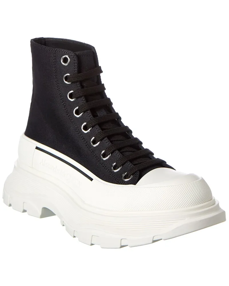 Alexander McQueen Tread Slick Canvas Boot Black