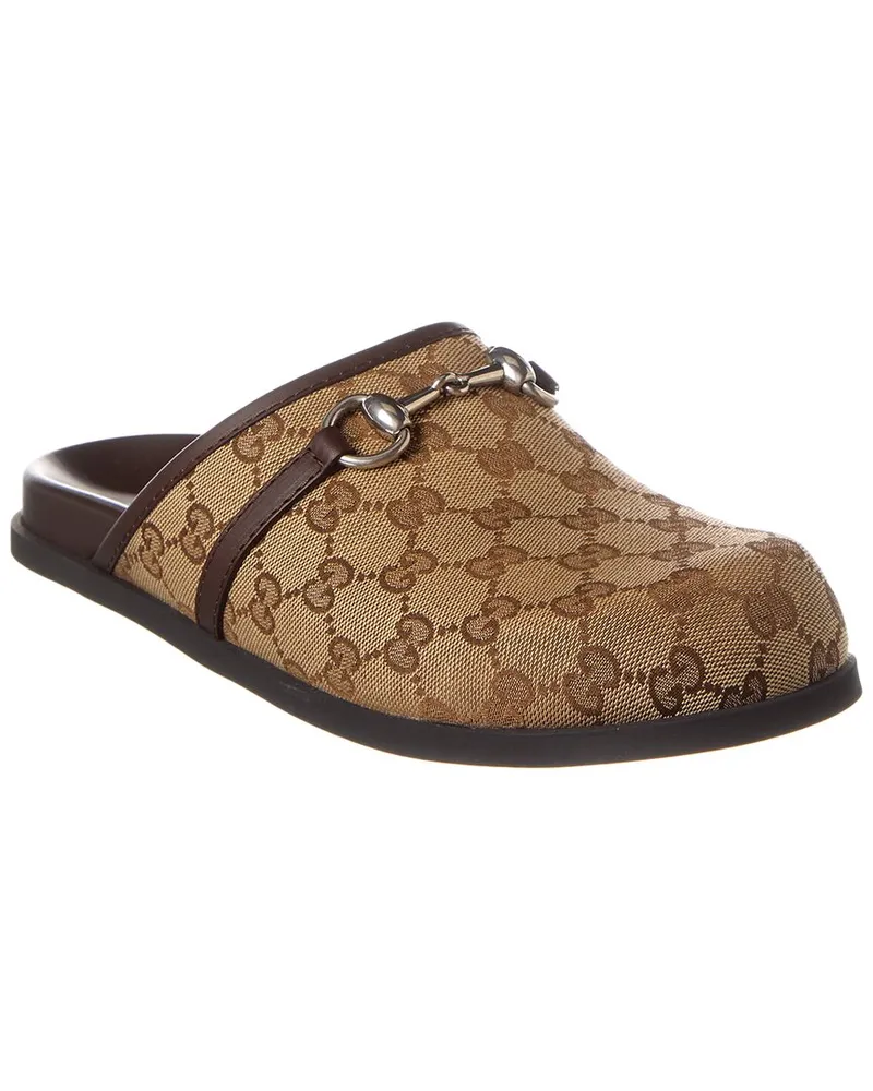 Gucci Horsebit GG Canvas Mule Nocolor