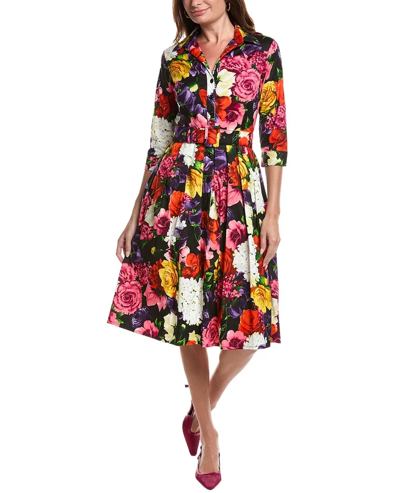 Samantha Sung Audrey Shirtdress Black