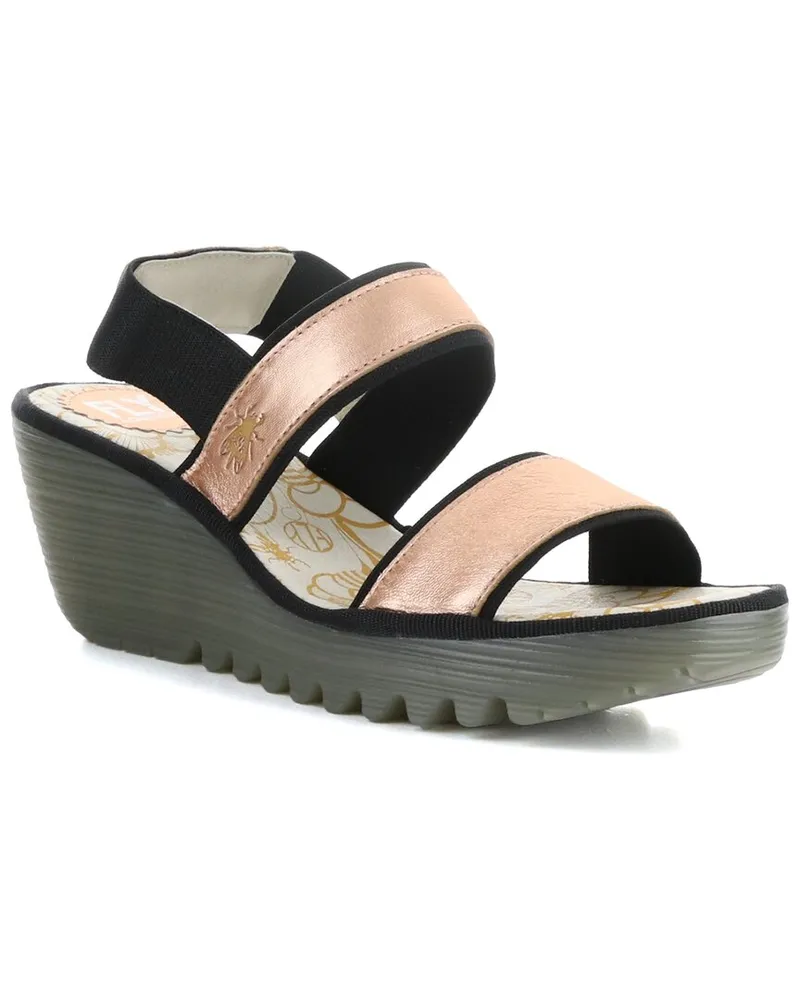 Fly London Yaco Leather Wedge Sandal Nocolor