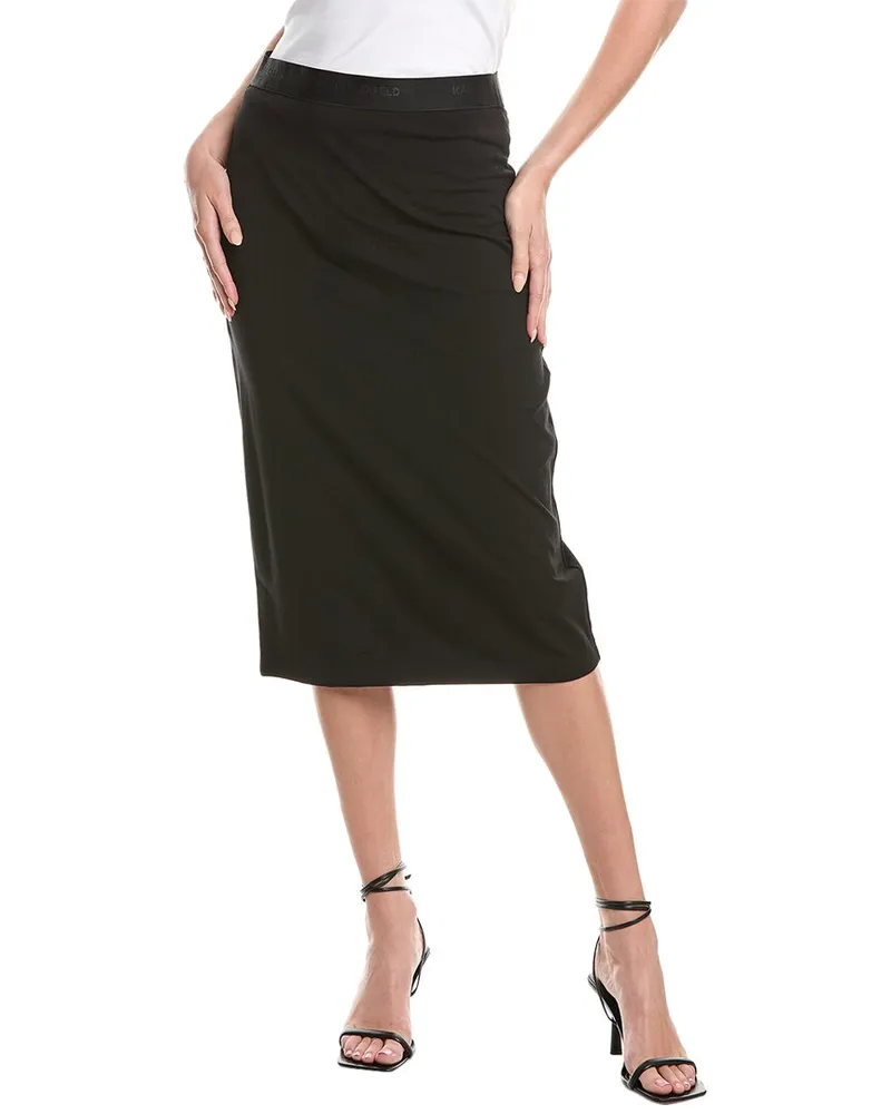 Karl Lagerfeld Midi Skirt Black