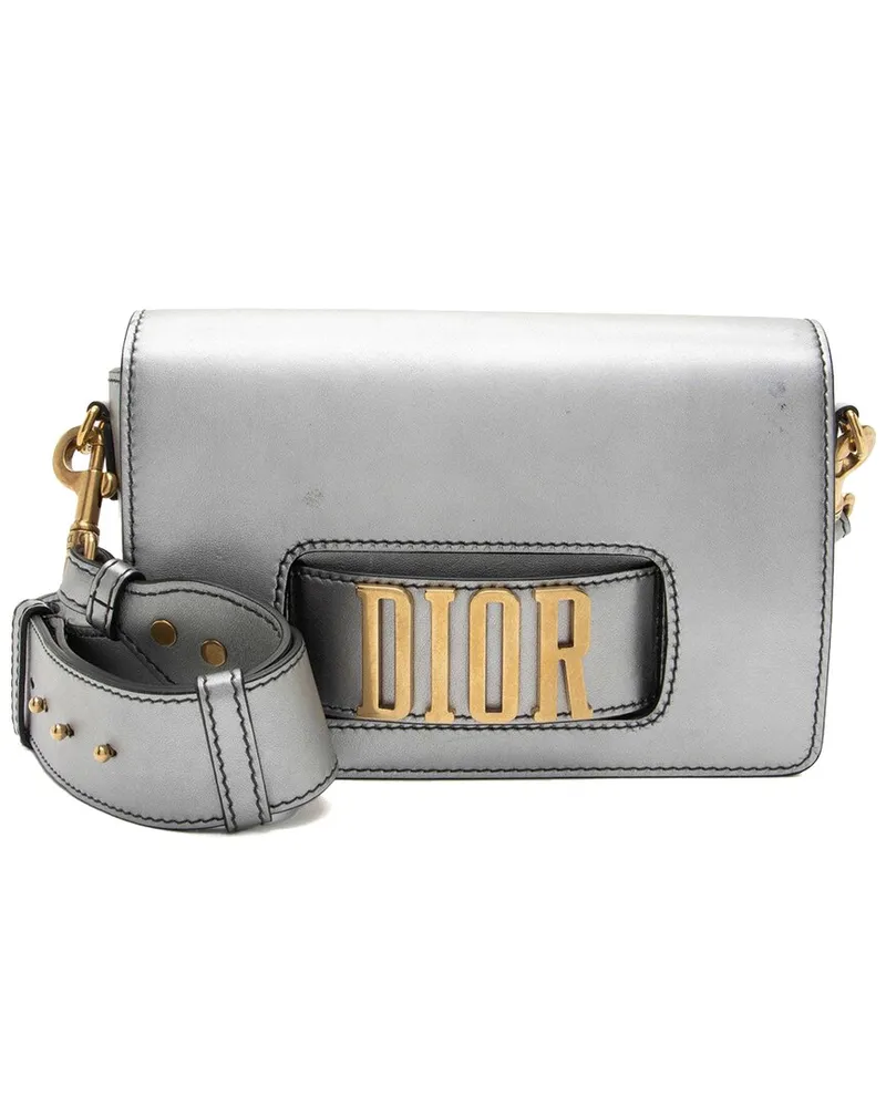 Dior Metallic Grained Calfskin Dio(R)evolution Flap Bag (Authentic Pre-Loved Nocolor